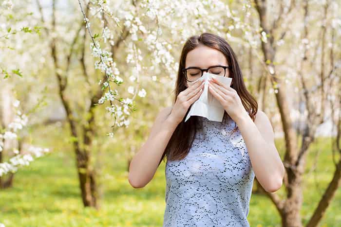 Prevención síntomas alergia con descongestionante nasal